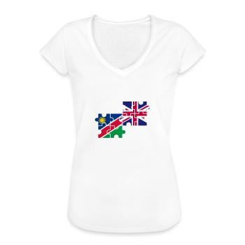 Namibia UK Flagge Britisch Namibisch - Frauen Vintage T-Shirt - Weiß - Vorne