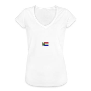 Cape Town South Africa Südafrika Flagge - Frauen Vintage T-Shirt - Weiß - Vorne