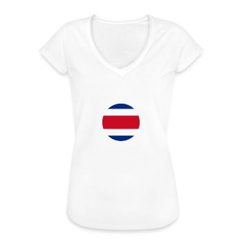 Costa Rica Costa-Ricanische Flagge - Frauen Vintage T-Shirt - Weiß - Vorne