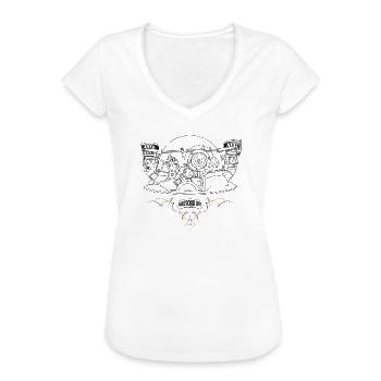 Aircooled Life - Klassische Autokultur (Motor) - Frauen Vintage T-Shirt - Weiß - Vorne - Danielle (179cm)