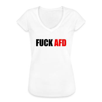 Fuck afd - Women's Vintage T-Shirt - white - Front - Danielle (179cm)