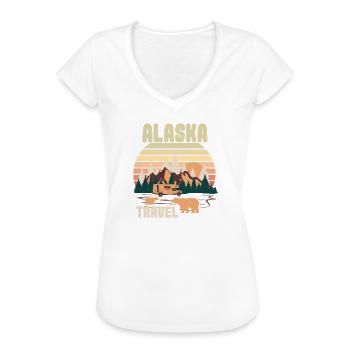 Alaska Travel - Frauen Vintage T-Shirt - Weiß - Vorne