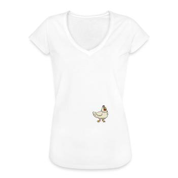 Chicken Huhn - Frauen Vintage T-Shirt - Weiß - Vorne