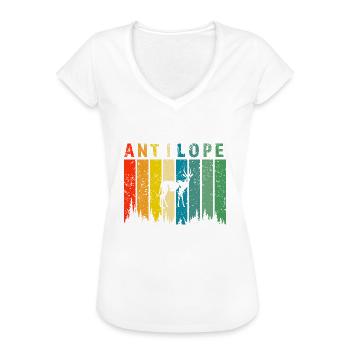 antilope retro design antilope Geschenk - Frauen Vintage T-Shirt - Weiß - Vorne