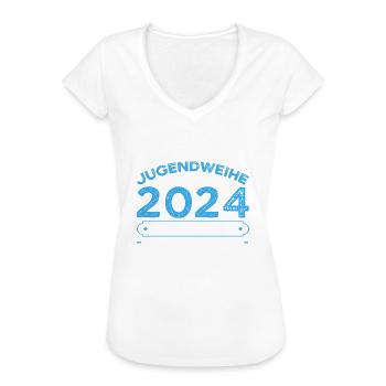 Jugendweihe 2024 Jugend Erwachsen Werden Geschenk - Frauen Vintage T-Shirt - Weiß - Vorne