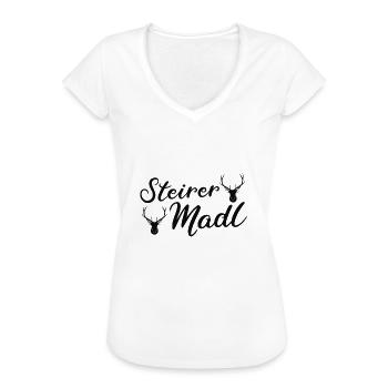 Steiermark Steirer Österreich Madl Geschenk - Frauen Vintage T-Shirt - Weiß - Vorne - Danielle (179cm)