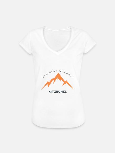Minimalistisches Kitzbühel-Logo - Frauen Vintage T-Shirt - Weiß
