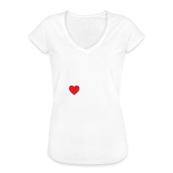 Heart Hot Moms I Love Hot Moms - Frauen Vintage T-Shirt - Weiß - Vorne