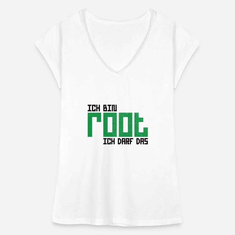 Ich bin root ich darf das Hacker Nerd Admin Shirt Frauen Vintage T-Shirt