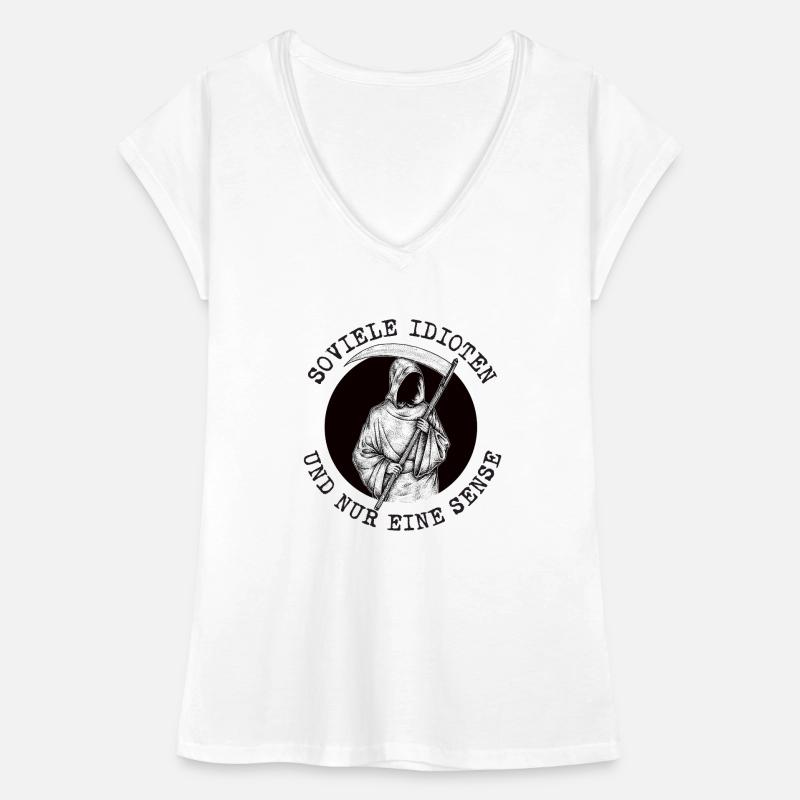 Soviele Idioten und nur eine Sense Sensenmann Frauen Vintage T-Shirt