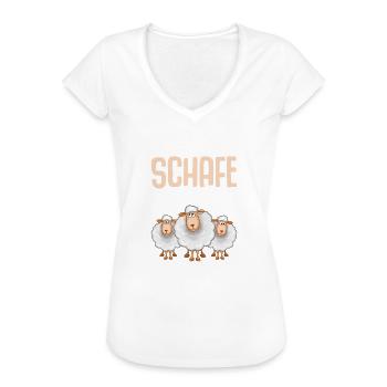 Schaf Spruch Lustig Schäfer Landwirt - Frauen Vintage T-Shirt - Weiß - Vorne