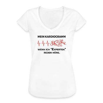 Mein Kardiogramm wenn ich Experten reden höre - Frauen Vintage T-Shirt - Weiß - Vorne - Danielle (179cm)