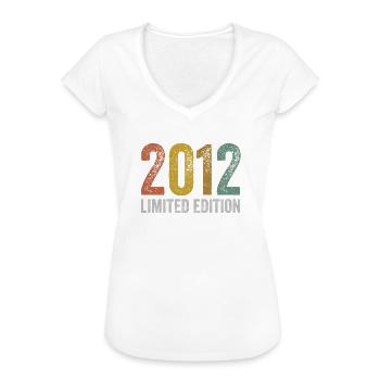 Jahrgang 2012 Limited Edition Geburtstag - Frauen Vintage T-Shirt - Weiß - Vorne