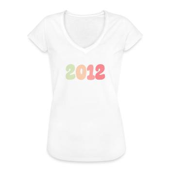 Vintage Jahrgang 2012 Geburtstag - Frauen Vintage T-Shirt - Weiß - Vorne