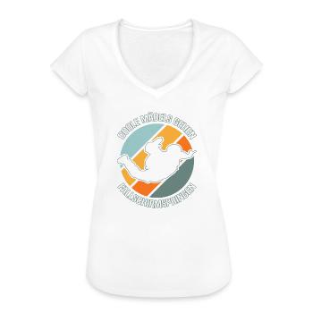 Fallschirmspringen Fallschirmspringer - Frauen Vintage T-Shirt - Weiß - Vorne