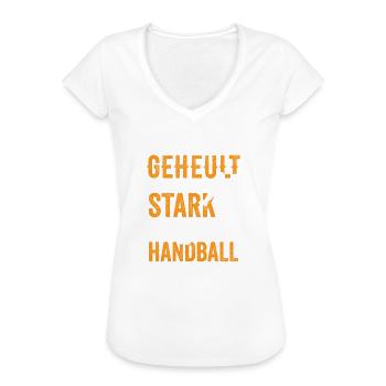 Handball nix für Weicheier - Frauen Vintage T-Shirt - Weiß - Vorne