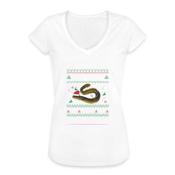 All I Want for Christmas Lustig Fischen - Frauen Vintage T-Shirt - Weiß - Vorne
