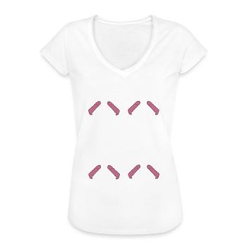 Die Behandlung Lustig Depressive und Lustig Gesche - Frauen Vintage T-Shirt - Weiß - Vorne