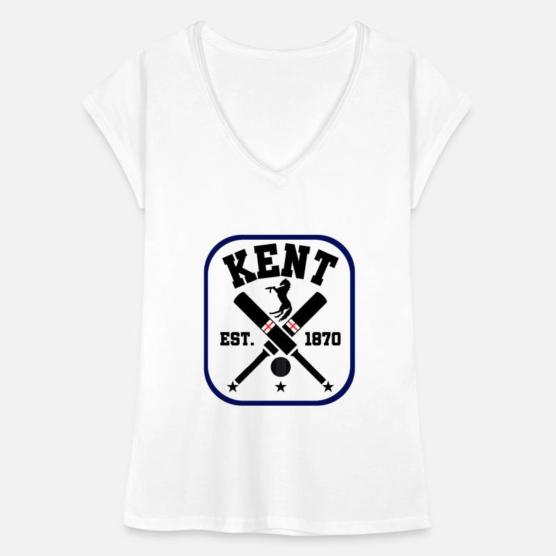 Cricket du comté de Kent T-shirt vintage Femme