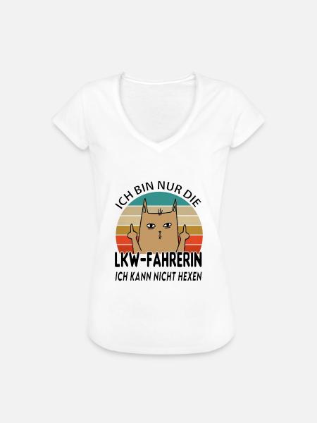Lkw Fahrerin - Frauen Vintage T-Shirt - Weiß