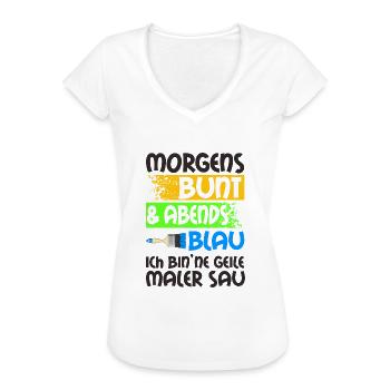 Maler Spruch - Frauen Vintage T-Shirt - Weiß - Vorne - Danielle (179cm)