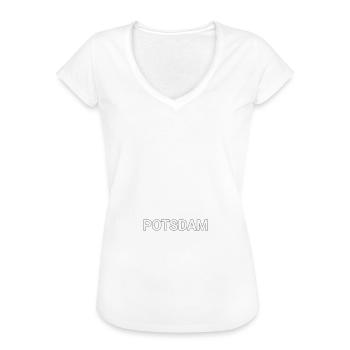 Potsdamer Stadtplan und Straßen - Frauen Vintage T-Shirt - Weiß - Vorne