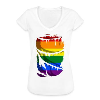 LGBT Gay Pride Flagge - Frauen Vintage T-Shirt - Weiß - Vorne