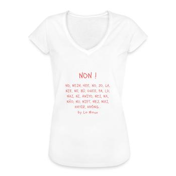 NEIN in allen Sprachen - Frauen Vintage T-Shirt - Weiß - Vorne