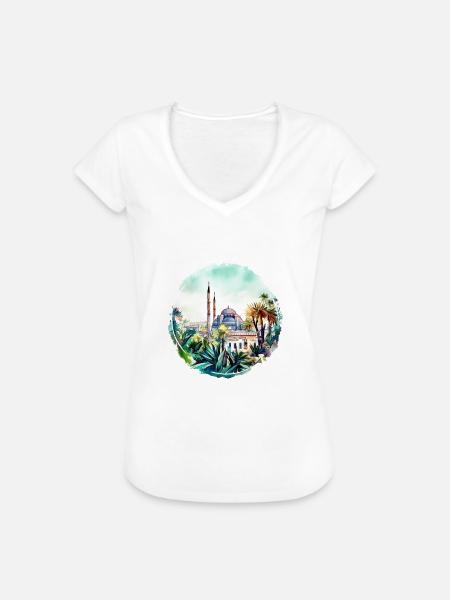 Türkische Architektur - Frauen Vintage T-Shirt - Weiß