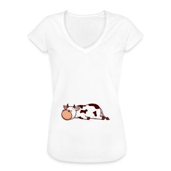 Landwirt Bauer Landwirtschaft Milchbauer Kuh Kühe - Frauen Vintage T-Shirt - Weiß - Vorne