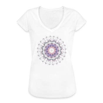 Weiße Mandala - Frauen Vintage T-Shirt - Weiß - Vorne