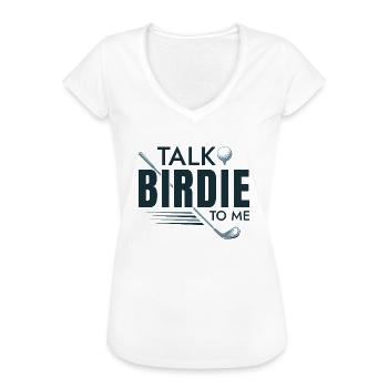Praat birdie met mij - Vrouwen Vintage T-shirt - wit - Voor - Danielle (179cm)