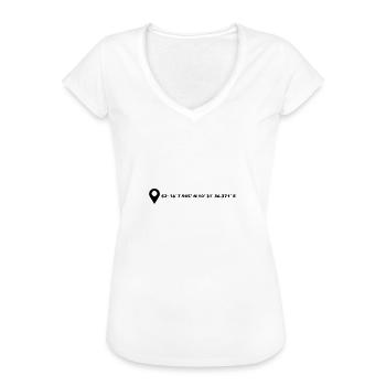 Coordonnées de Braunschweig - T-shirt vintage Femme - blanc - Devant - Danielle (179cm)