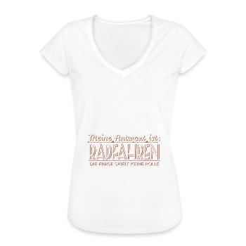 Radfahren - Frauen Vintage T-Shirt - Weiß - Vorne