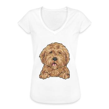 Goldendoodle Hund Geschenk - Frauen Vintage T-Shirt - Weiß - Vorne