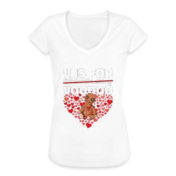 Valentinstag Voodoo Puppe Liebe Geschenk - Frauen Vintage T-Shirt - Weiß - Vorne