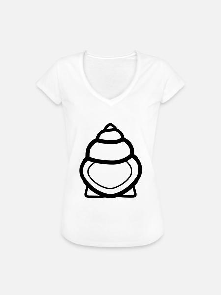 Muschel - Frauen Vintage T-Shirt - Weiß