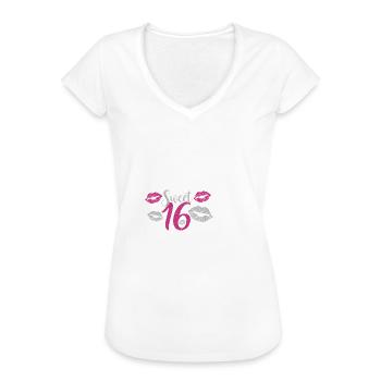 Sweet 16 - Frauen Vintage T-Shirt - Weiß - Vorne