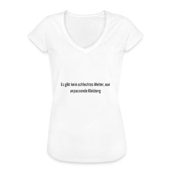schlechtes Wetter - Frauen Vintage T-Shirt - Weiß - Vorne