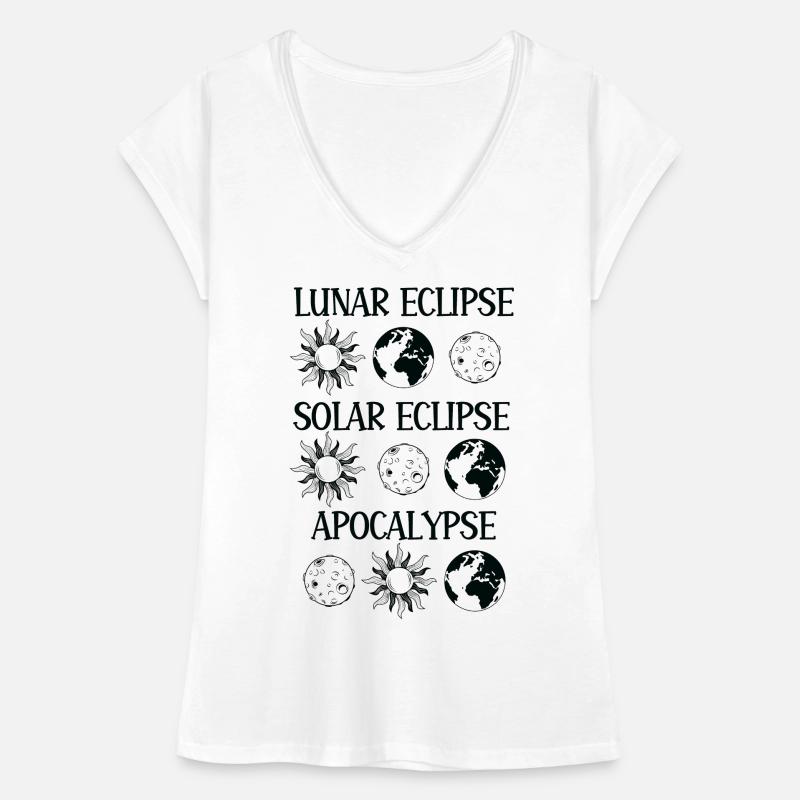 Éclipse lunaire Éclipse solaire Apocalypse T-shirt vintage Femme