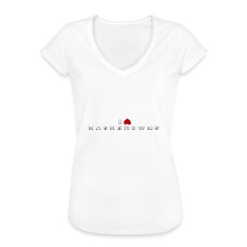 I hate Hashbrowns - Women's Vintage T-Shirt - white - Front - Danielle (179cm)