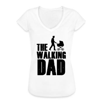 Le père de la marche - T-shirt vintage Femme - blanc - Devant - Danielle (179cm)