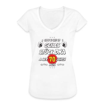 70 Jahre Geburtstag Geiles Stück DNA Geschenk - Frauen Vintage T-Shirt - Weiß - Vorne