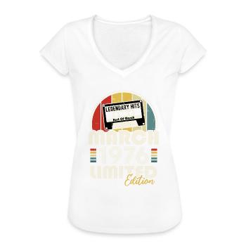 März 1976 Vintage Jubiläums Retro Geschenk - Frauen Vintage T-Shirt - Weiß - Vorne
