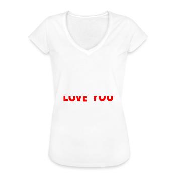 Fuck You Love You - Frauen Vintage T-Shirt - Weiß - Vorne
