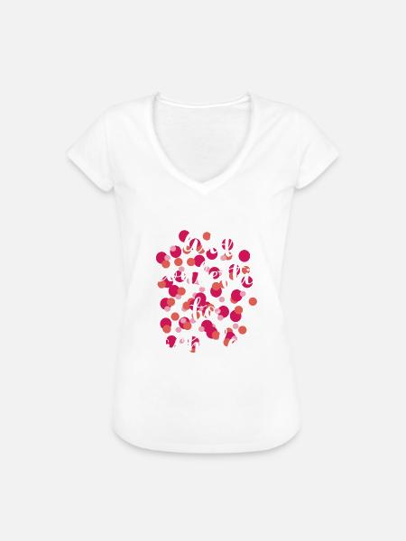 Konfetti - Frauen Vintage T-Shirt - Weiß