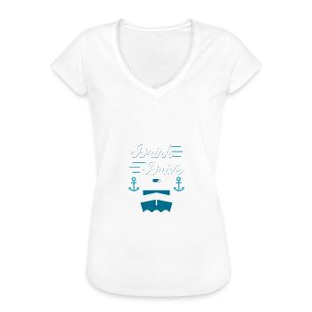 Kreuzfahrtschiff lustiger Spruch Sip and Cruise - Frauen Vintage T-Shirt - Weiß - Vorne