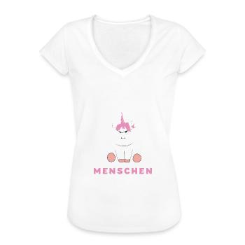 Ich Hasse Menschen Einhorn Geschenk - Frauen Vintage T-Shirt - Weiß - Vorne