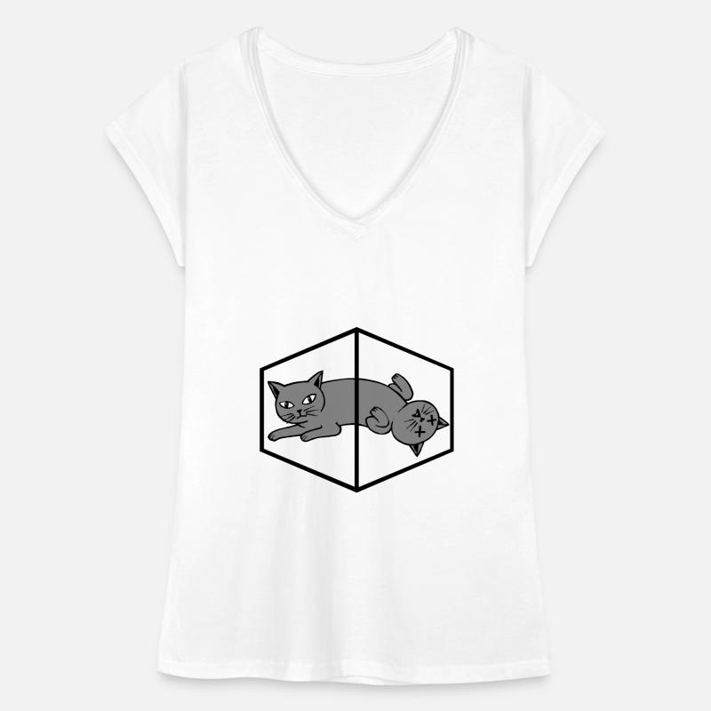 Le chat de Schrödinger T-shirt vintage Femme