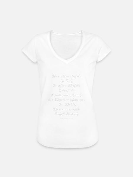 Wanderers Nachtlied - Frauen Vintage T-Shirt - Weiß